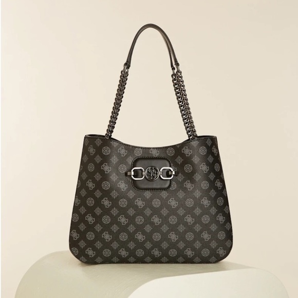 New GUESS Hensely Logo Girlfriend Tote - Picture 1 of 10